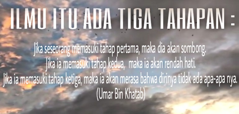 3 tahapan orang berilmu menurut Umar ibnu Khatab